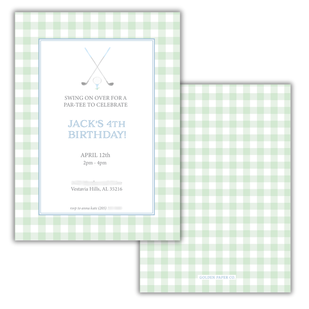 Par-Tee Birthday Invitation