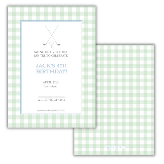 Par-Tee Birthday Invitation