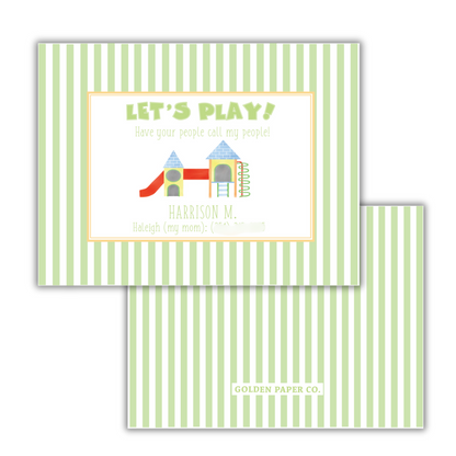 Playground Playdate Card