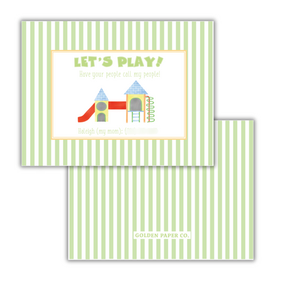 Playground Playdate Card