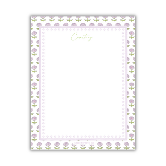 Purple Hydrangea Notepad