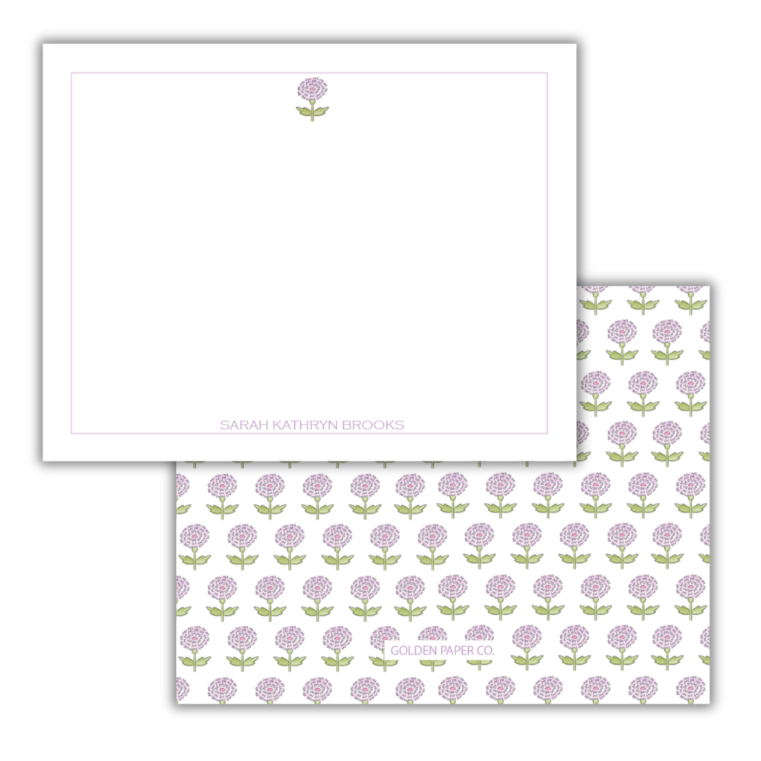 Purple Hydrangea Stationary