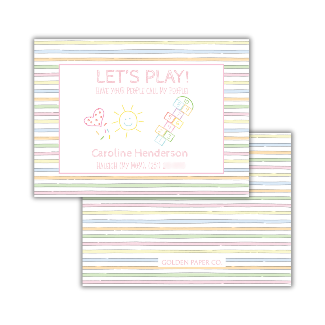 Chalk Playdate Card