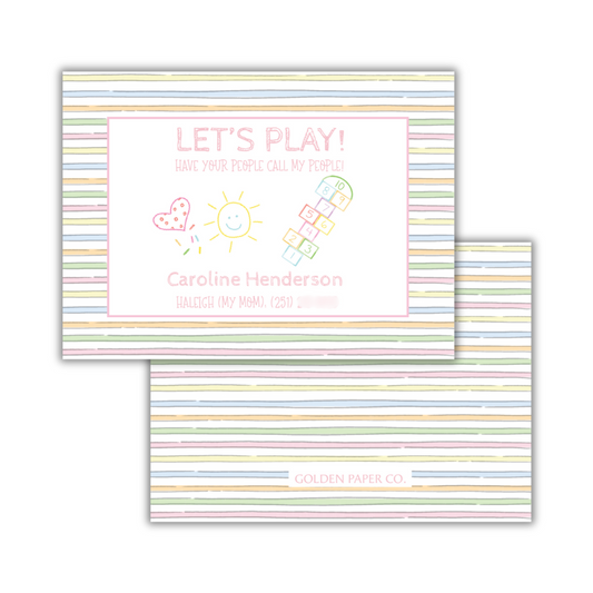 Chalk Playdate Card