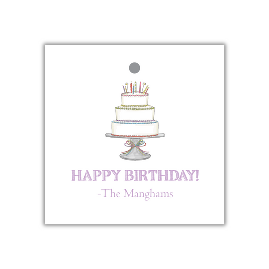 Rainbow Cake Gift Tag