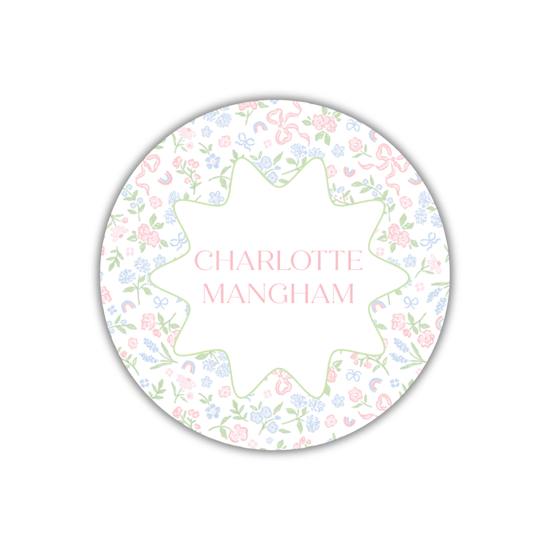 Rainbow Floral Gift Tag
