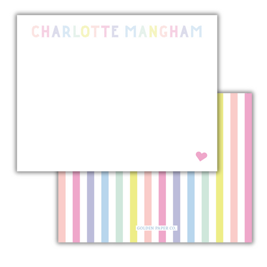 Rainbow Name Card- Set of 10