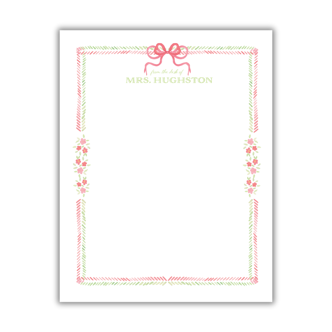 Red Bow Notepad