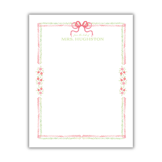 Red Bow Notepad