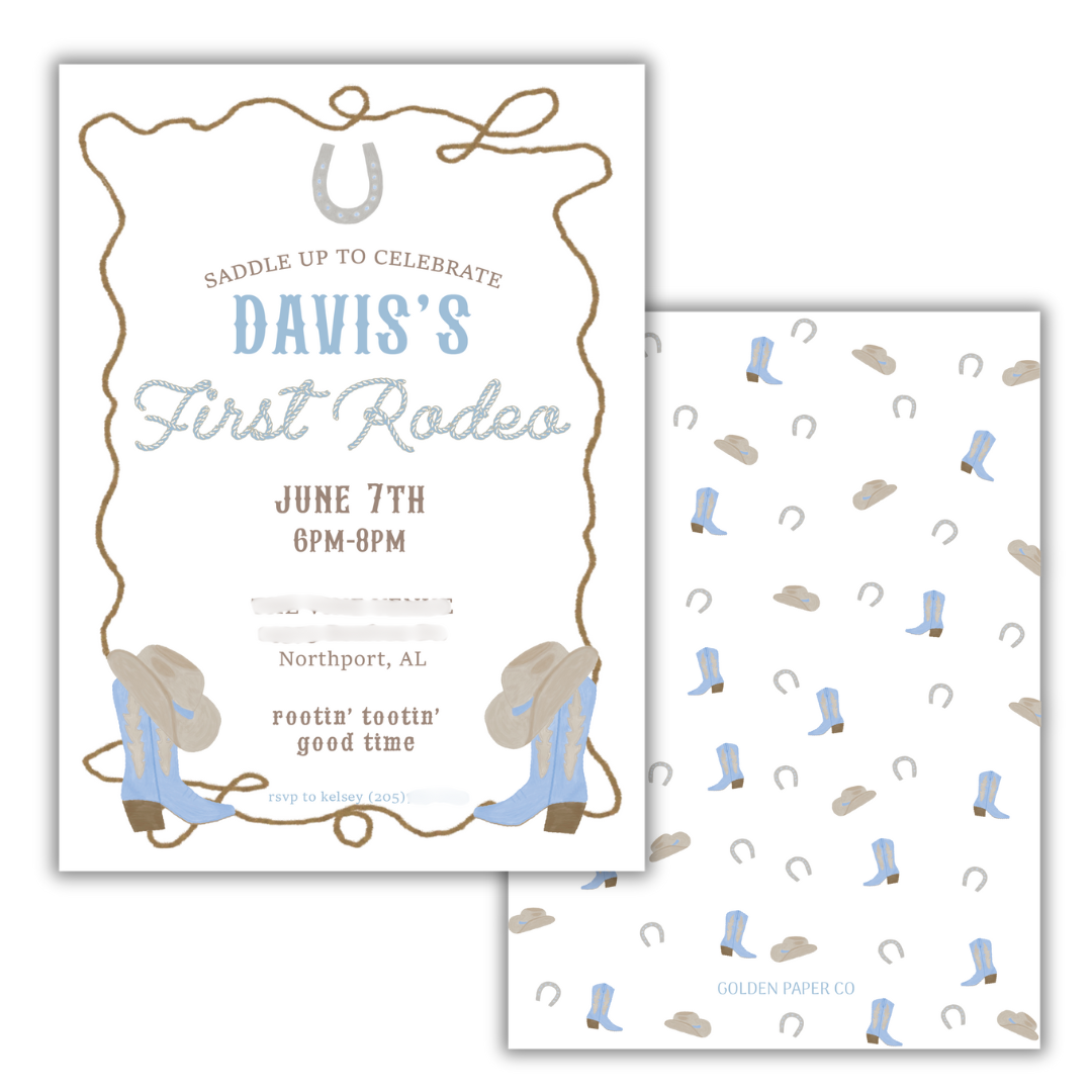 Saddle Up Birthday Invitation