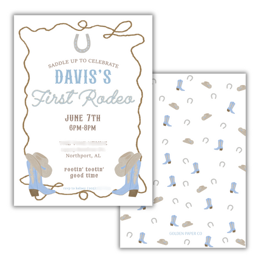 Saddle Up Birthday Invitation