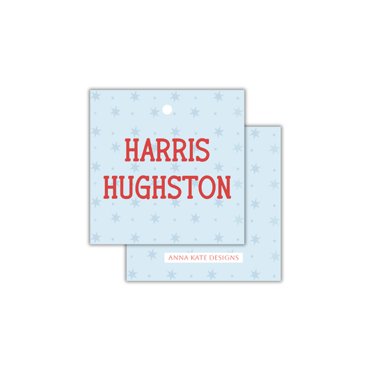 Starry Day Blue Gift Tag