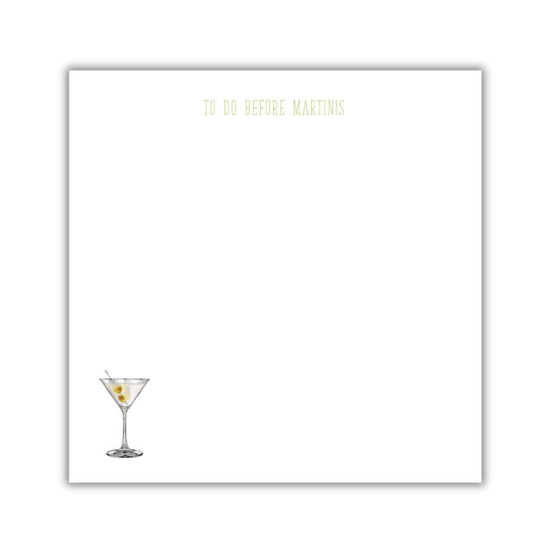 To Do Before Martinis Notepad