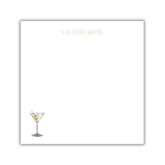To Do Before Martinis Notepad