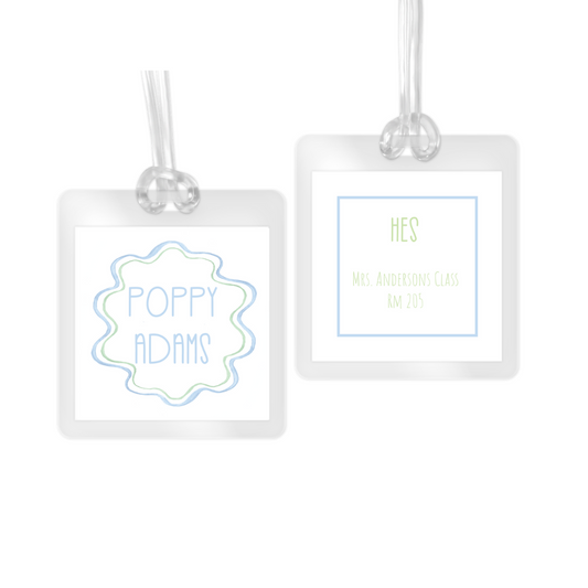 Wavy Laminated Bag Tag