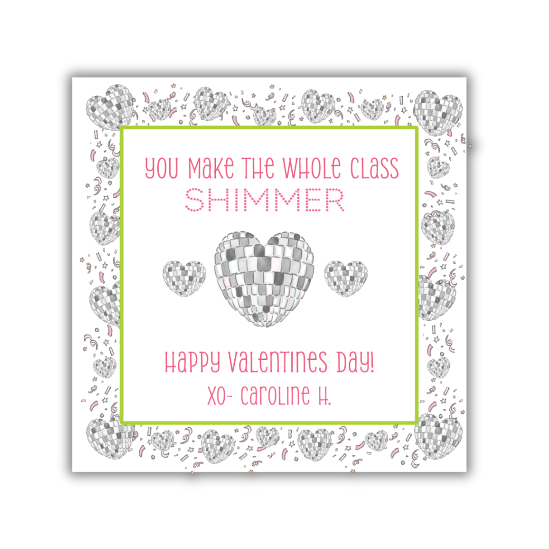 Whole Class Shimmer Gift STICKER- Set of 24